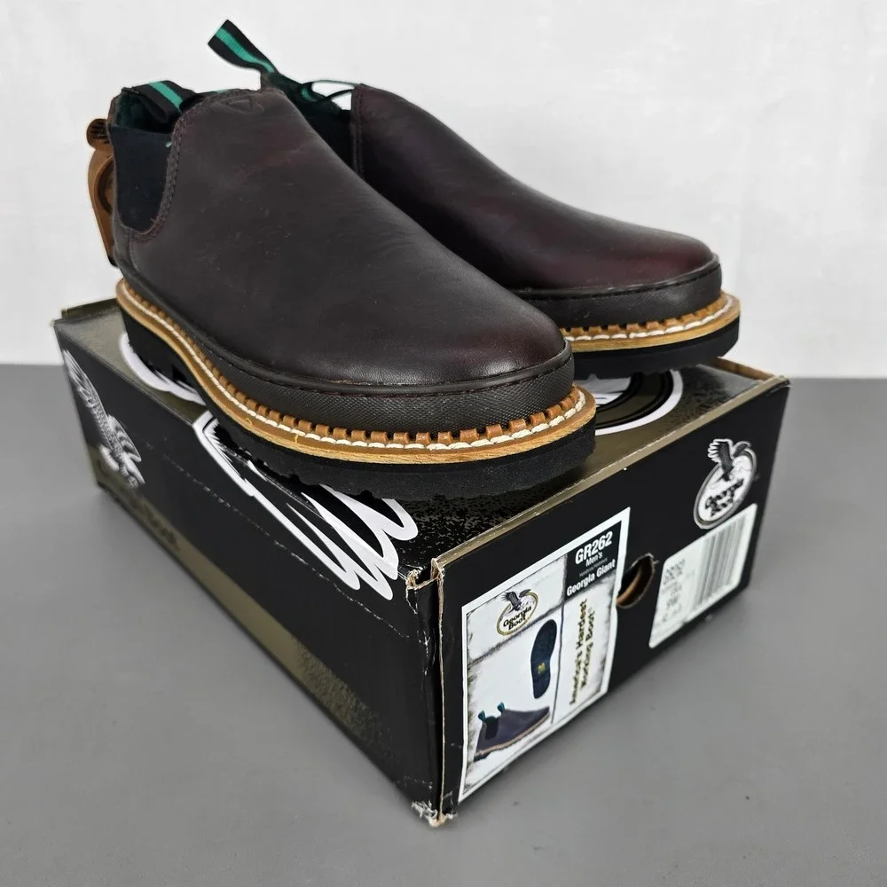 Georgia Boot Georgia Giant Romeo Mens Brown Leather Work Boots GR262 Size 9W